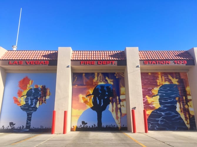 Fresque murale caserne de pompiers