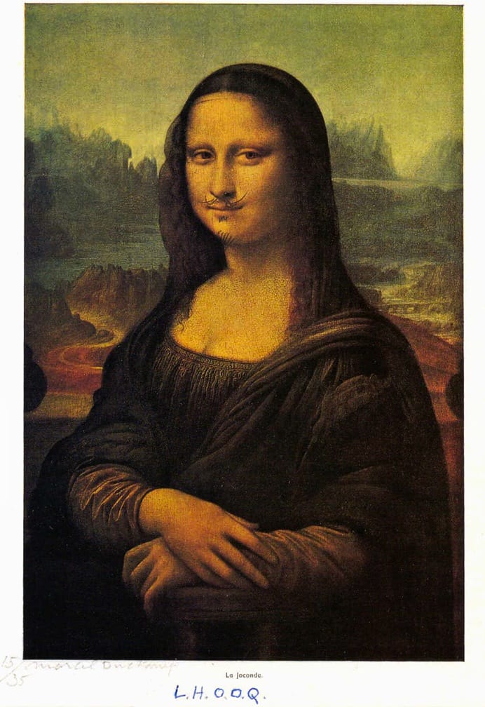 L.H.O.O.Q semblable à Mona Lisa fumant la pipe des Arts incohérents