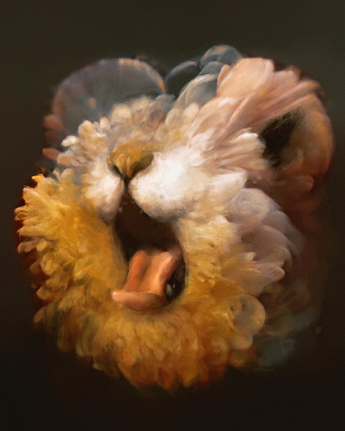 Peinture numérique d'un lion par Jenni Pasanen