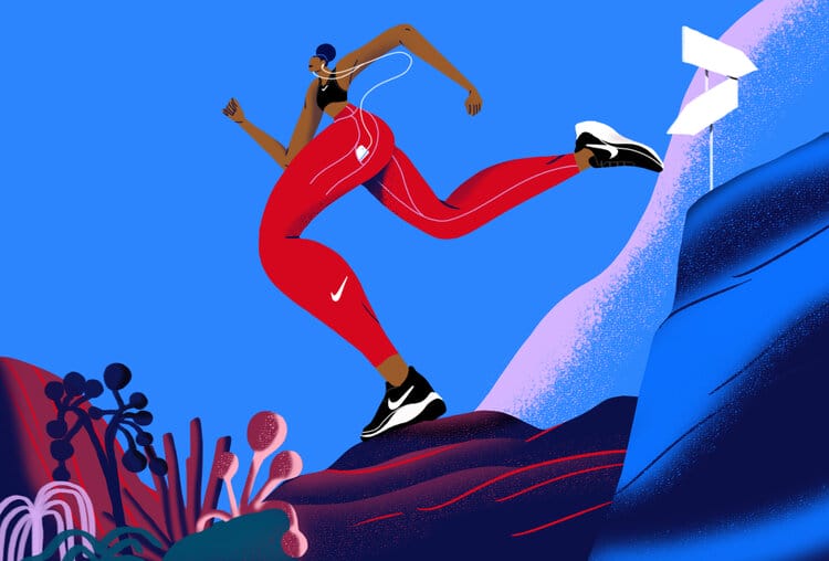 Xoana Herrera - Illustration pour l'article '' The training tip every runner needs '' sur Nike Journal. 
