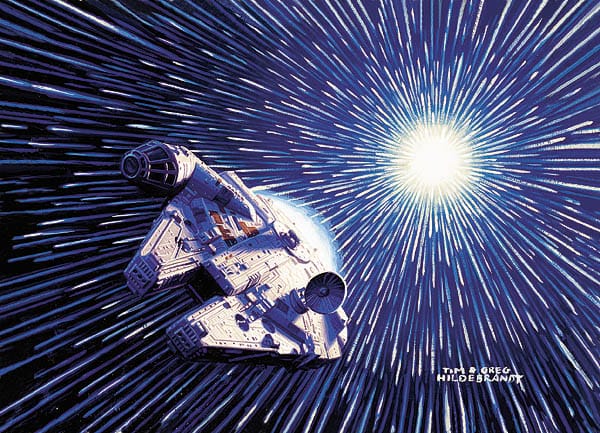 Illustration pour Star Wars, un vaisseau dans l'espace.