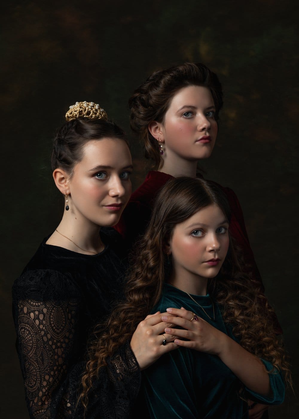 portrait de trois petites filles
