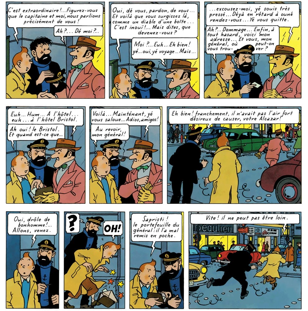 Planche de Tintin