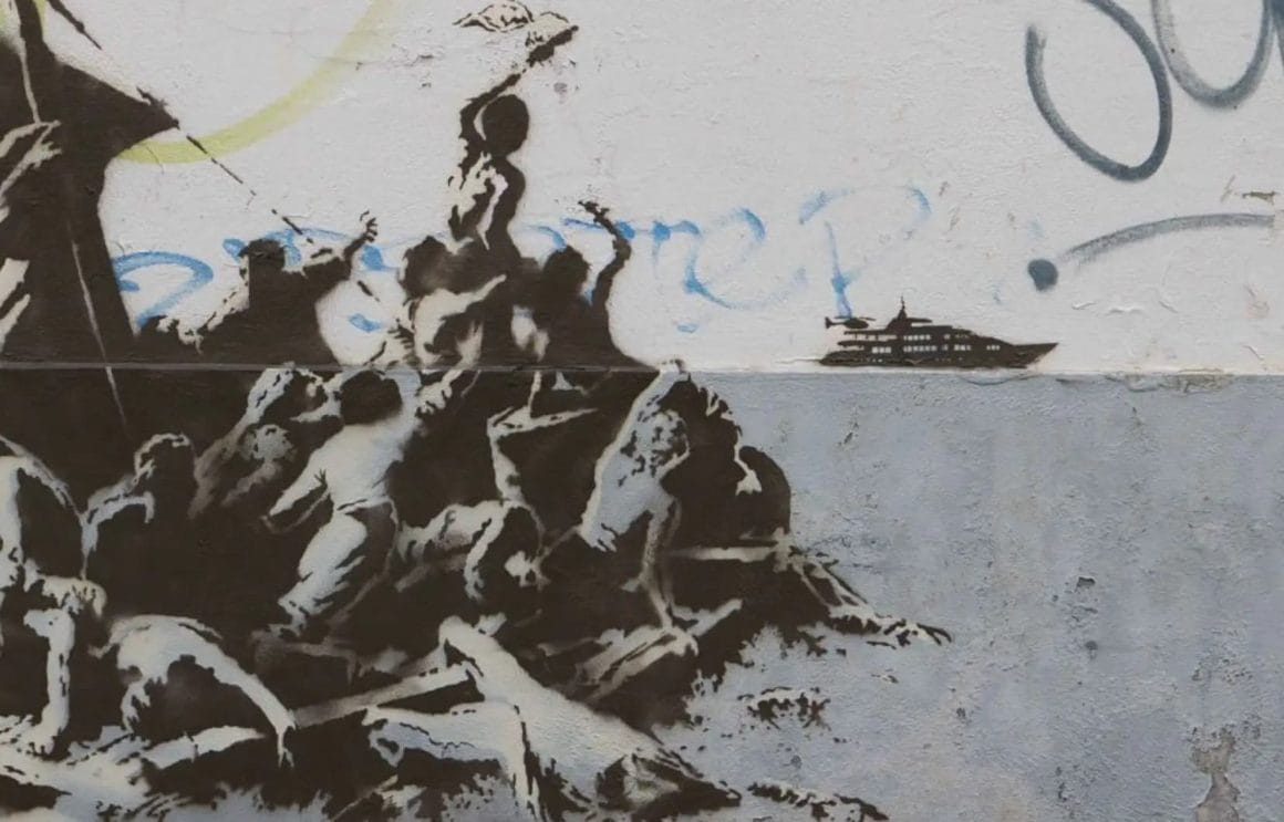 Fresque de Banksy à Calais, 2015