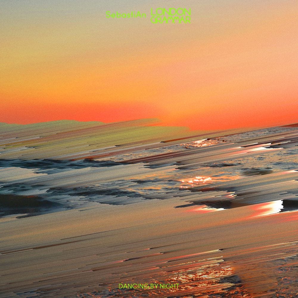 Cover du titre Dancing By Night - Illustration de coucher de soleil sur la plage 