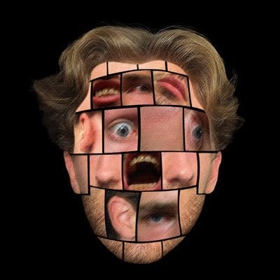 Photo de profil de l'artiste Fons de Haan, représentant son visage déformé à la manière d'un Rubiks cube. La bouche à la place du nez ou encore l'oeil à la place de la bouche.