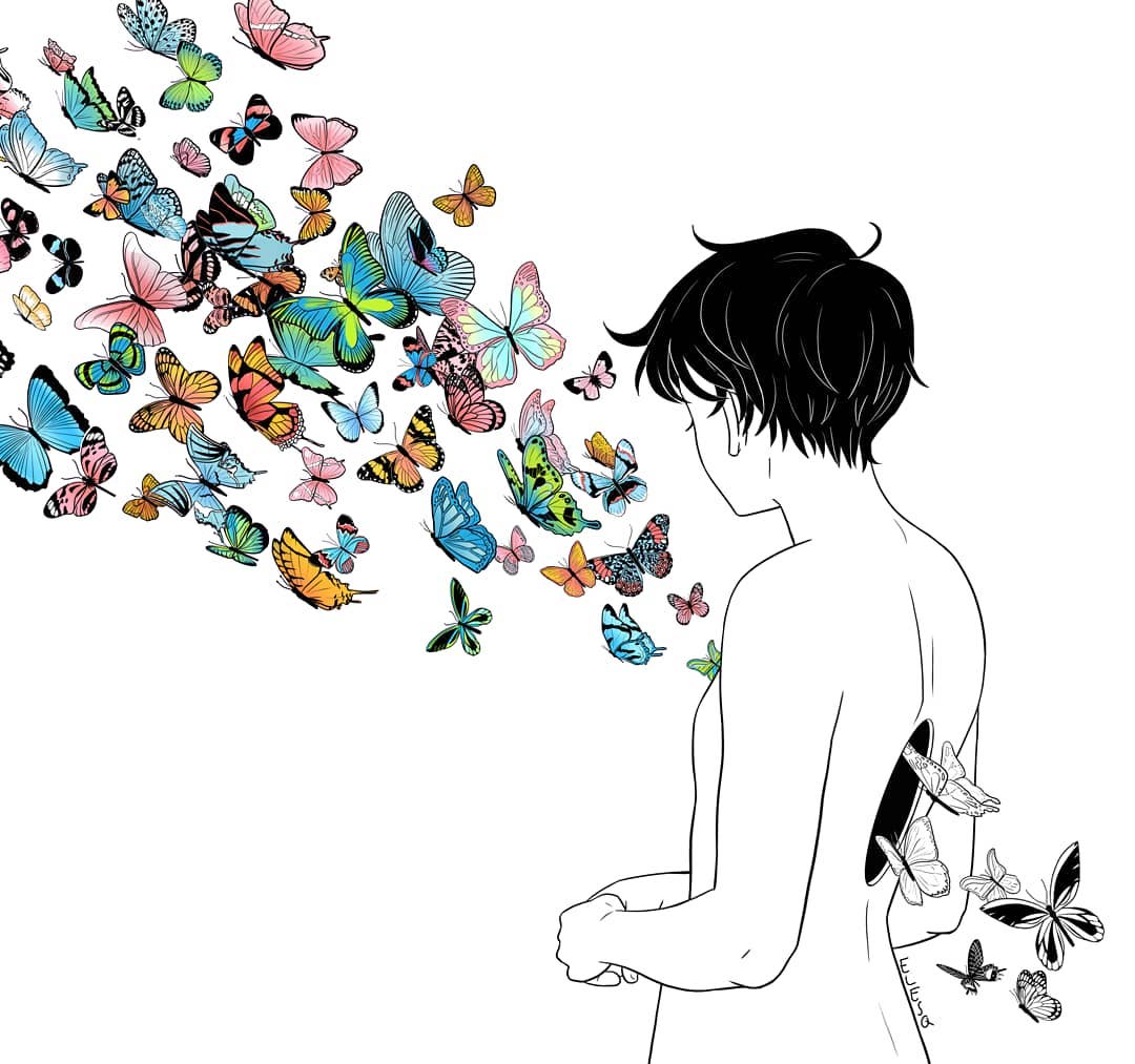 Illustration des papillons dans le ventre, 
Imagoes Book Cover - Elliana Esquivel