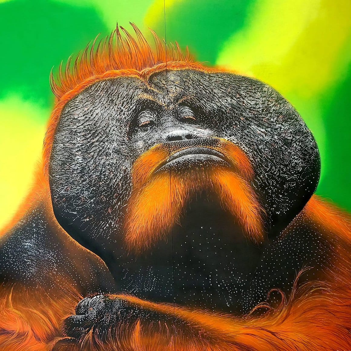 Orang-outan en pointillés par LadyBug