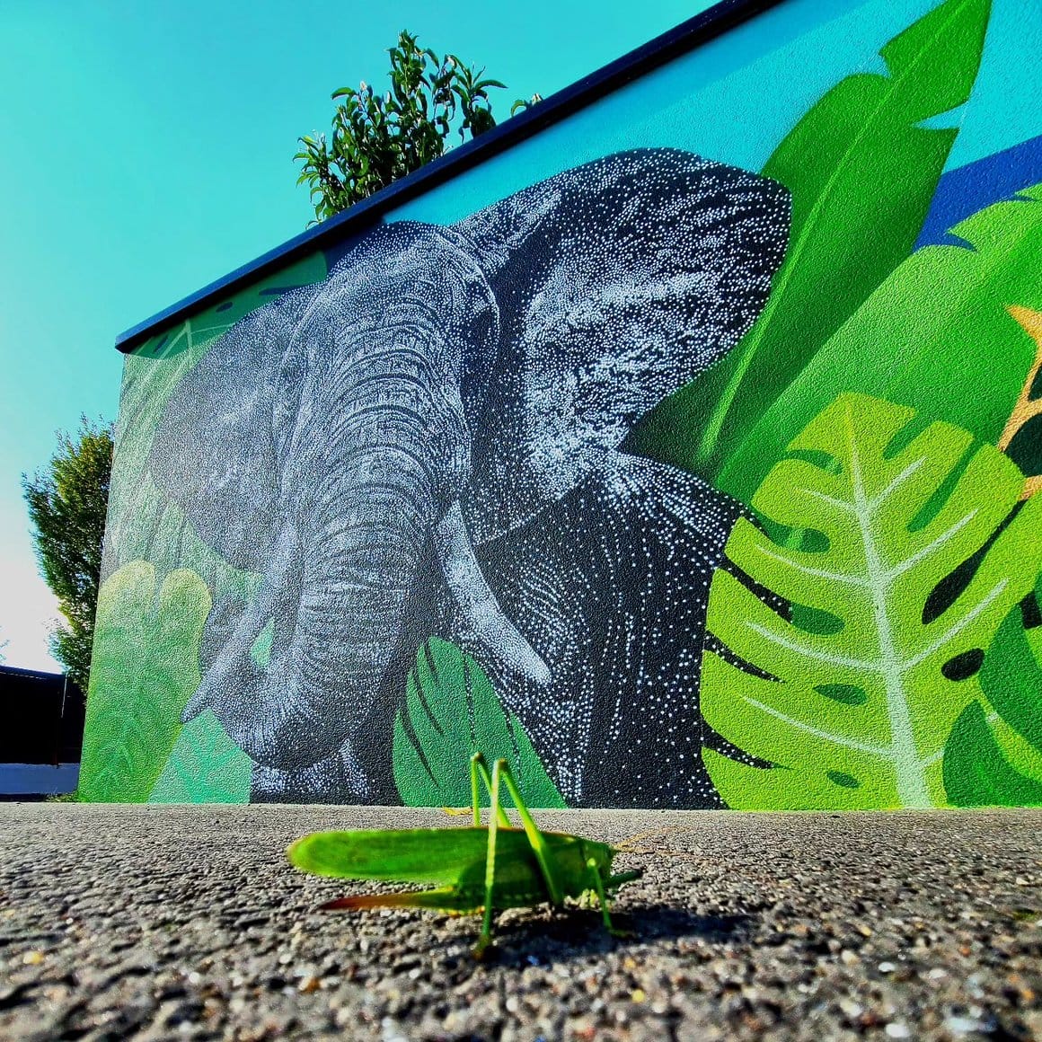 Peinture d'éléphant en pointillé par LadyBug