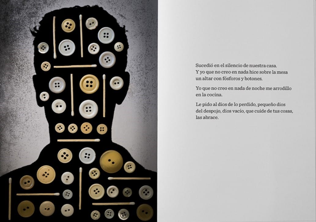 Illustration d'une page par Pep Carrió pour le livre "La tristeza de las cosas" de María José Ferrada