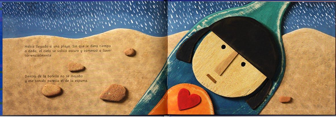 Illustration d'une page par Pep Carrió pour le livre "Una niña" de Grassa Toro