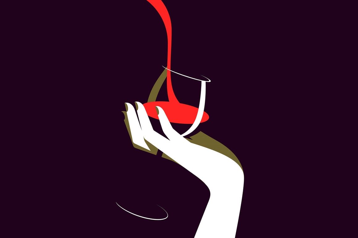 illustration d'un verre de vin