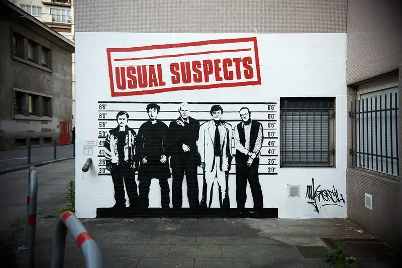 Graffiti "Usual Suspects" réalisé dans le cadre du Street Art Fest