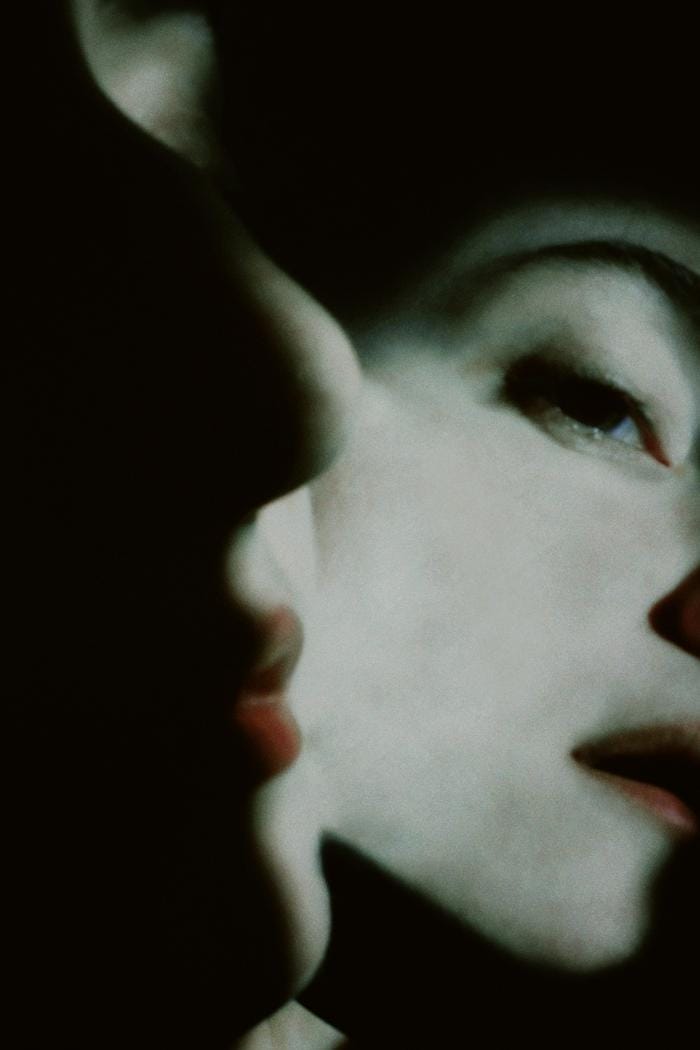 autoportrait flou Sarah Fuchs double visage