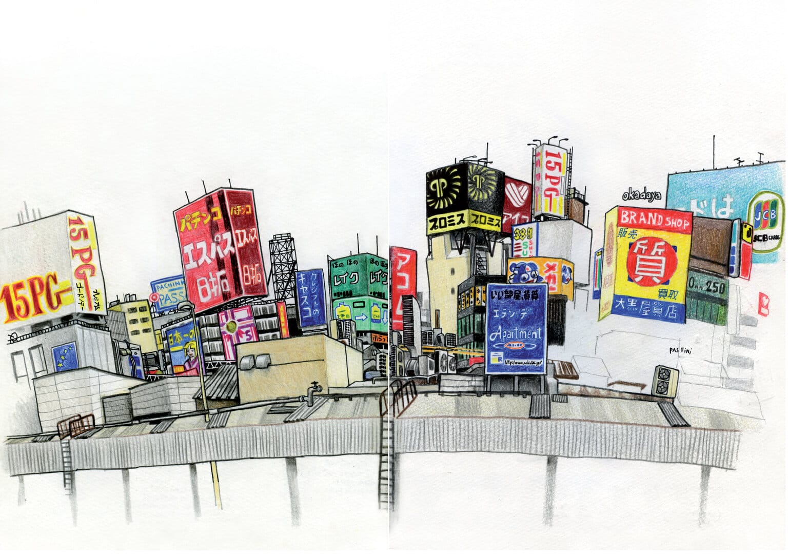 Balade urbaine et croquis du Japon par Florent Chavouet