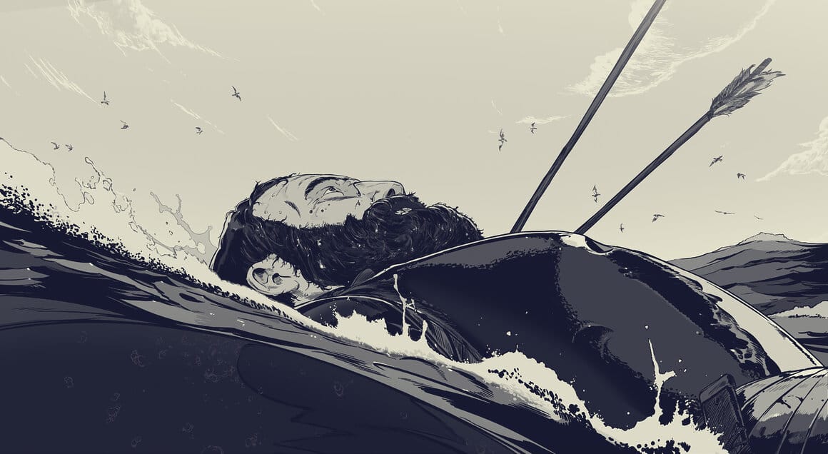 La mort de Magellan (27 avril 1521)
Dessins : REMEMBERS. Adapté de la collection documentaire « L’Incroyable périple de Magellan » écrite et réalisée par François de Riberolles, produite par Camera Lucida
© CAMERA LUCIDA PRODUCTIONS - ARTE France – MINIMAL FILMS – BELGICA FILMS – SERENA PRODUCTIONS – 2022