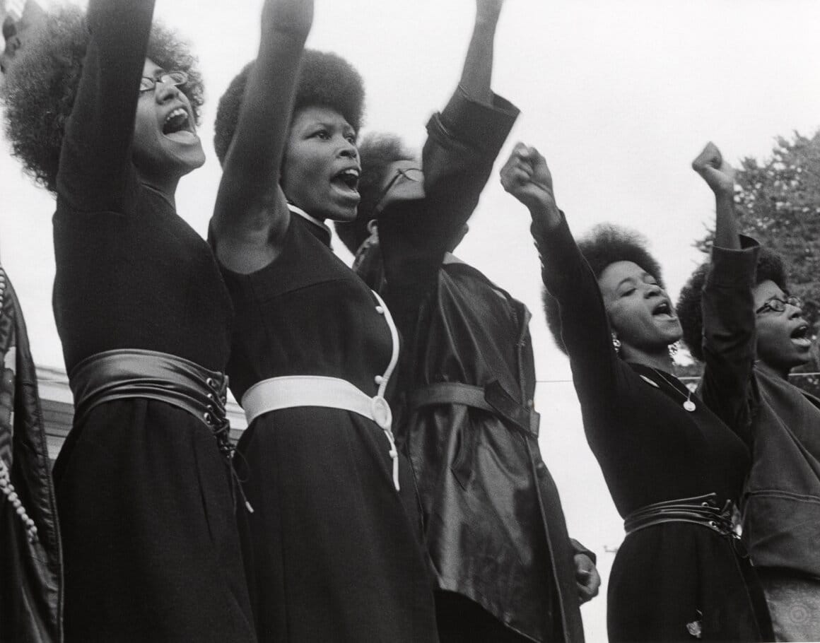 Black Panthers from Sacramento, Free Huey Rally, 1968 © The Regents of the University of California. Courtesy Special Collections, University Library, University of California, Santa Cruz. Ruth-Marion Baruch and Pirkle Jones Photographs.