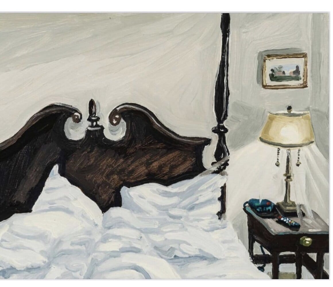Peinture d'une tête de lit d'hôtel