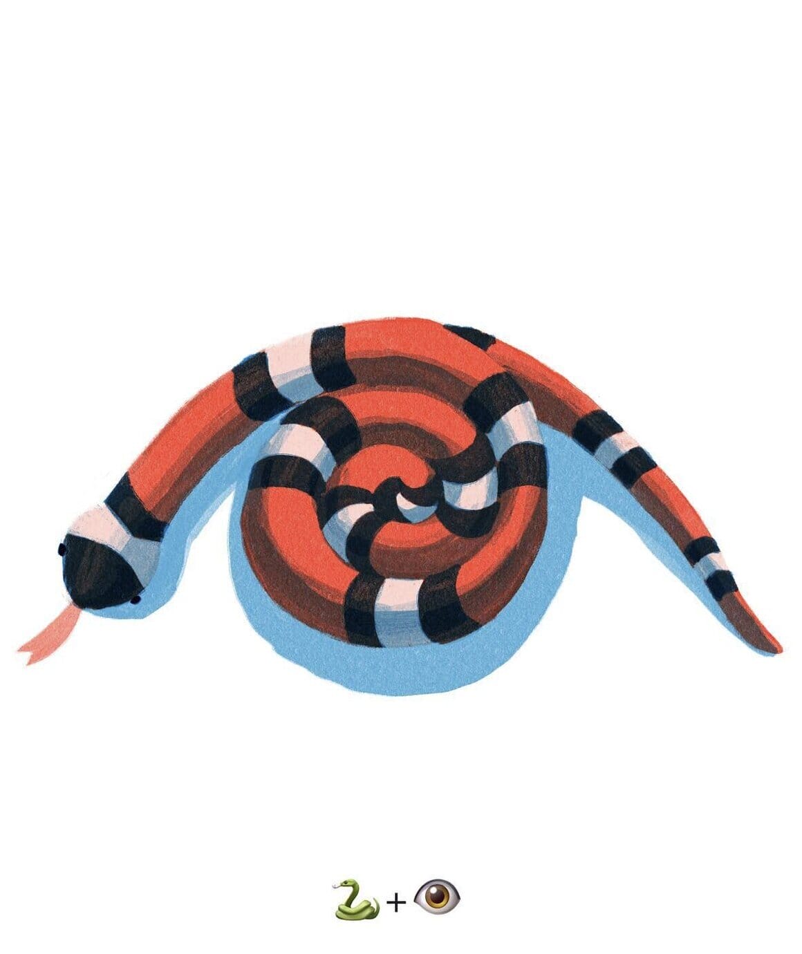Serpent s'enroulant de façon à former un oeil