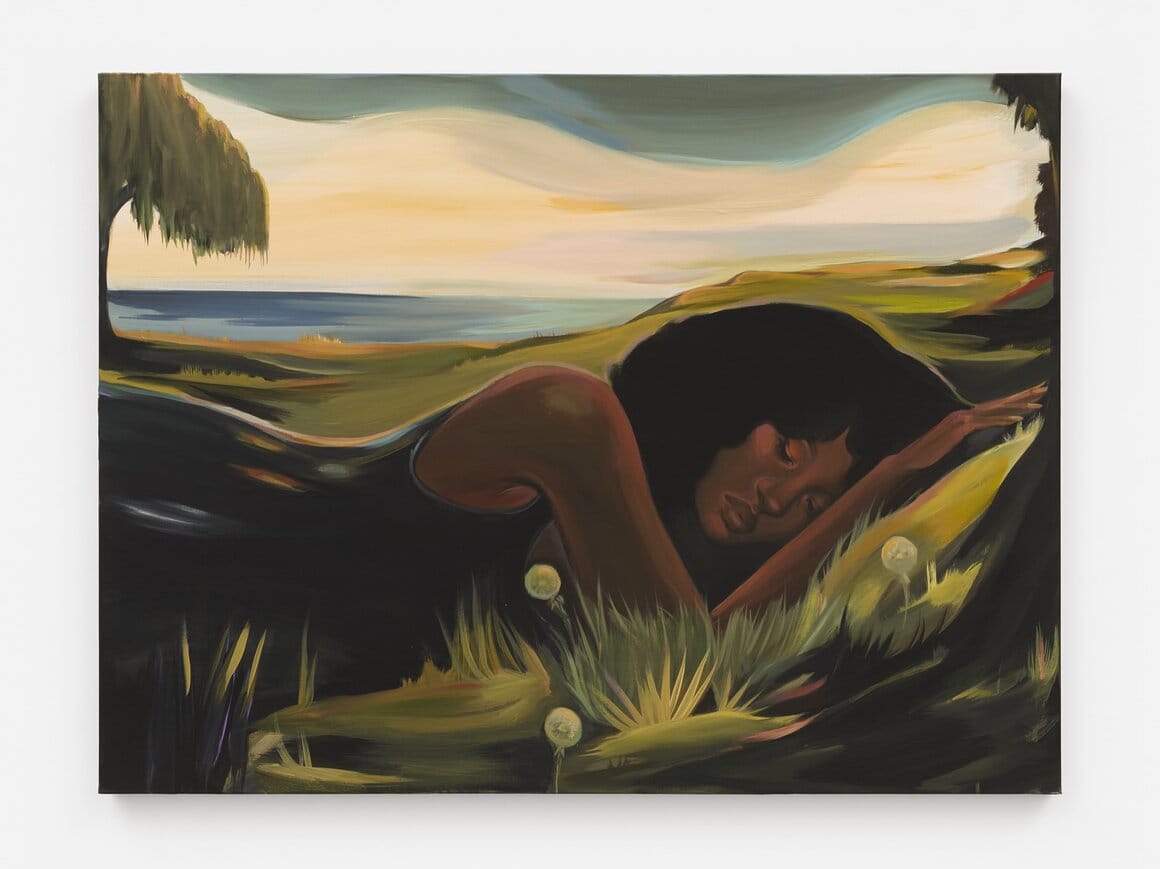 Illustration de Megan Gabrielle Harris montrant une femme allongée dans une prairie.